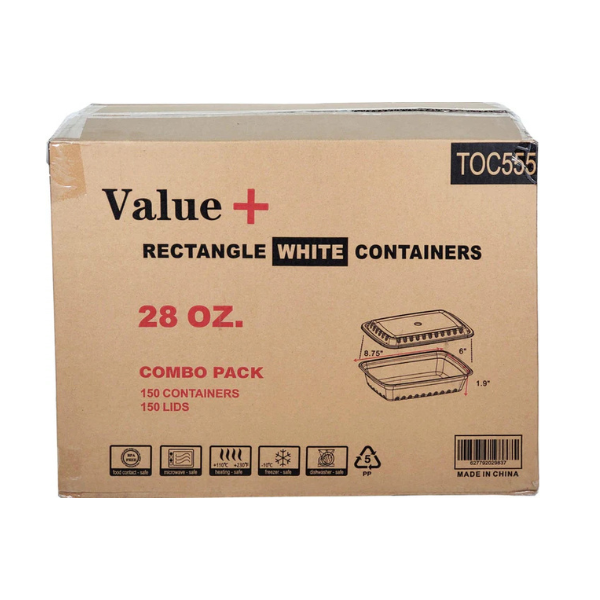 28oz MFPP Rectunglar Food Container (1 compt)