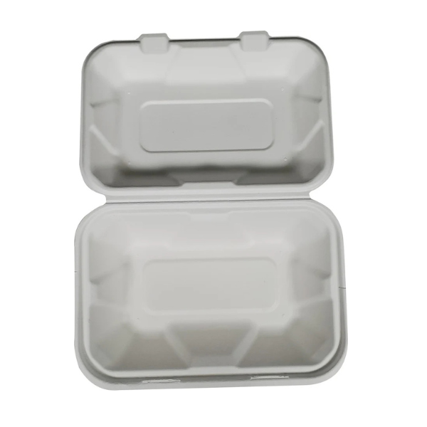 Bagasse Clamshell Food Container (9x6)