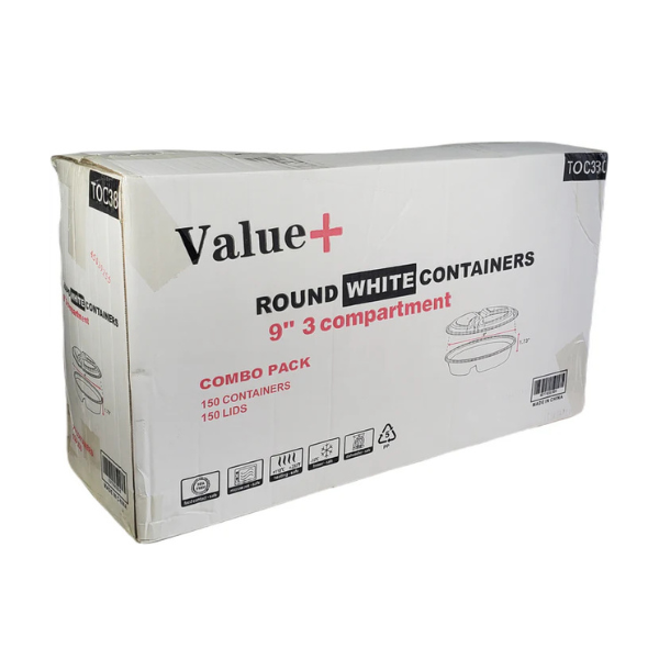 MFPP Plastic Food Container (9x9) 3 Comp