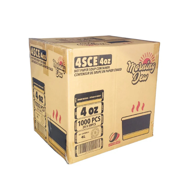 04oz Disposable Printed Soup Cups