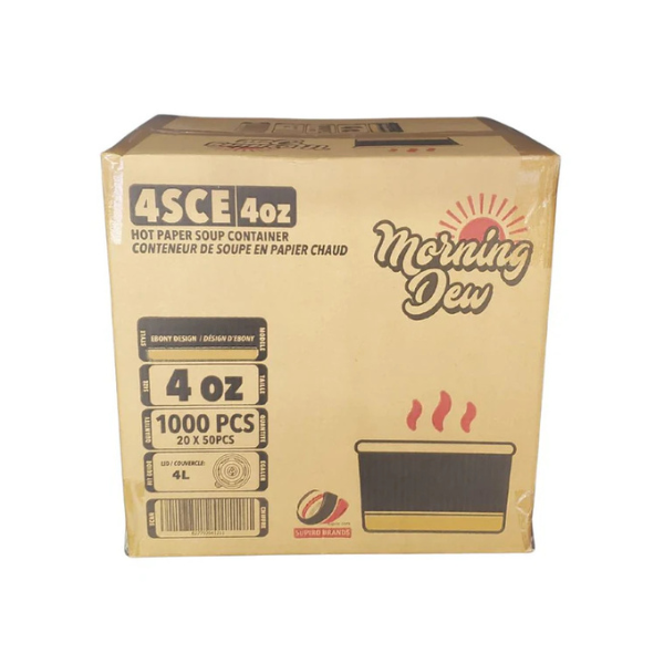 04oz Disposable Printed Soup Cups