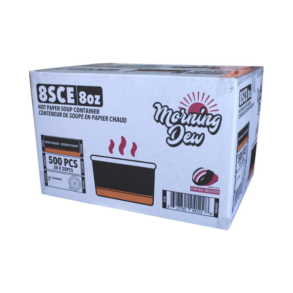 08oz Disposable Printed Soup Cups