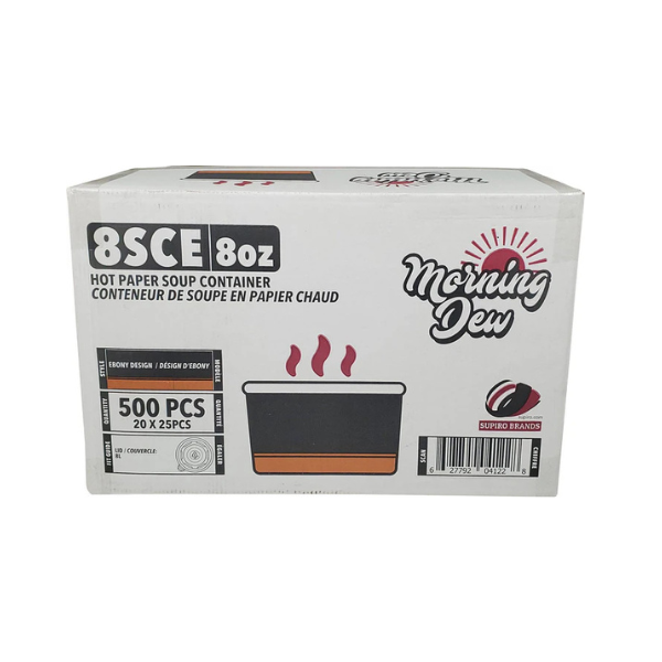 08oz Disposable Printed Soup Cups