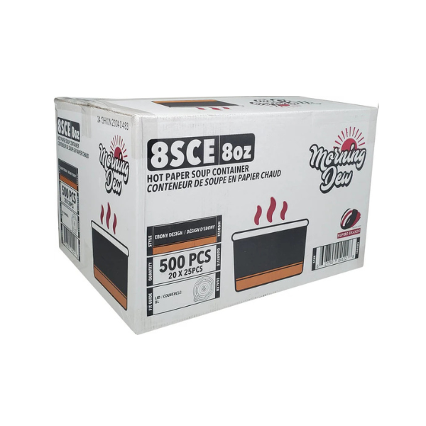 08oz Disposable Printed Soup Cups