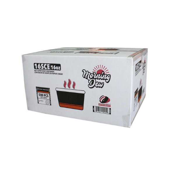 16oz Disposable Printed Soup Cups