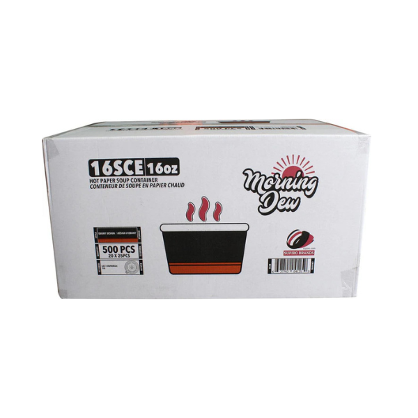 16oz Disposable Printed Soup Cups