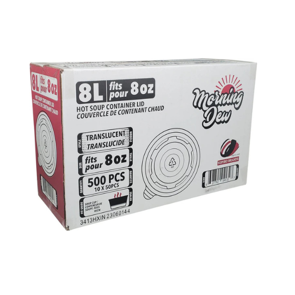 08oz Disposable Printed Soup Cups / LIDs