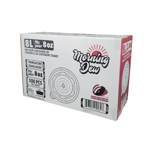 08oz Disposable Printed Soup Cups / LIDs