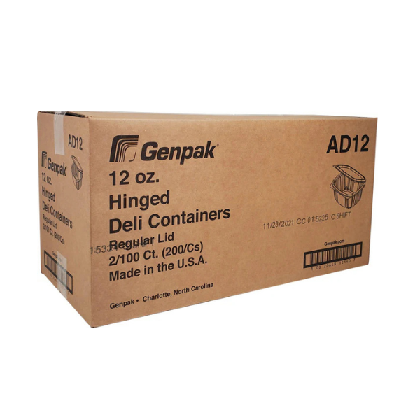 12oz Clear Hinged Container