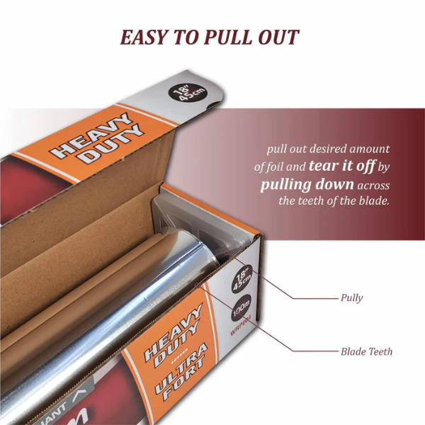 Aluminum Foil Sheet (18" x 100M) Heavy Duty