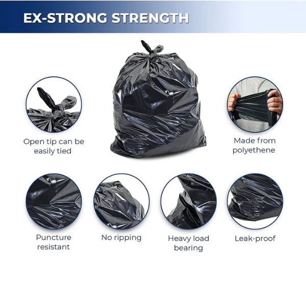Black garbage Bags Extra Strong (35 x 47)