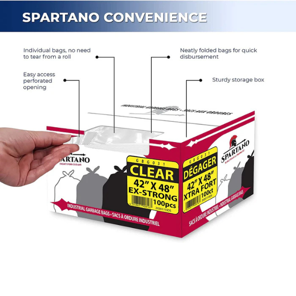 Clear garbage Bags Extra Strong (42 x 48)