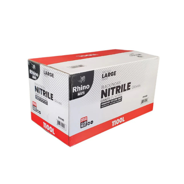 Black Nitirle Gloves (L) Heavy Duty (8mil)