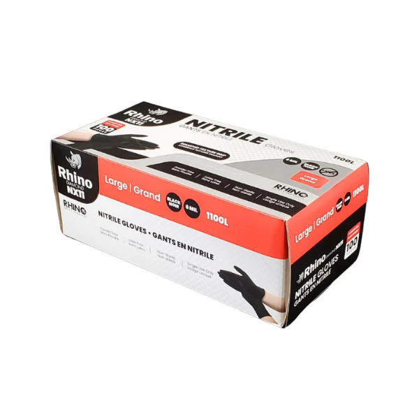 Black Nitirle Gloves (L) Heavy Duty (8mil)