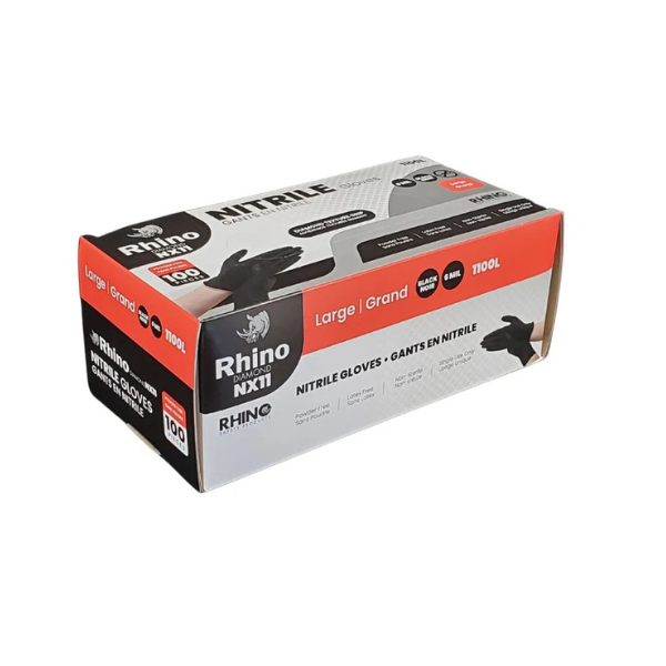 Black Nitirle Gloves (L) Heavy Duty (8mil)