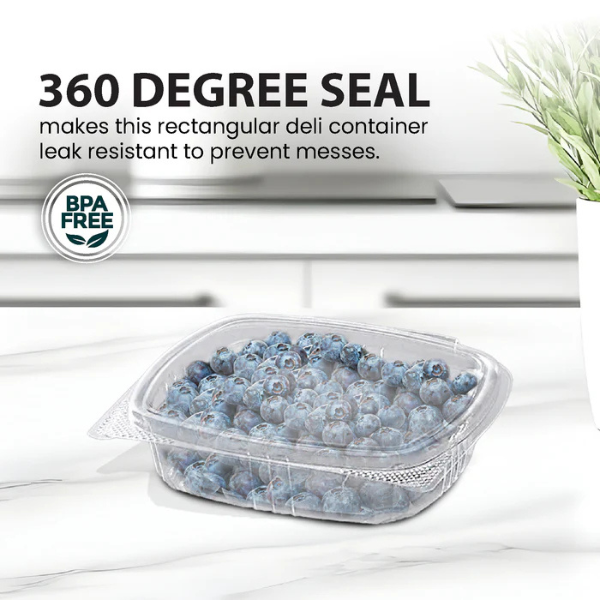 08oz Clear Hinged Container