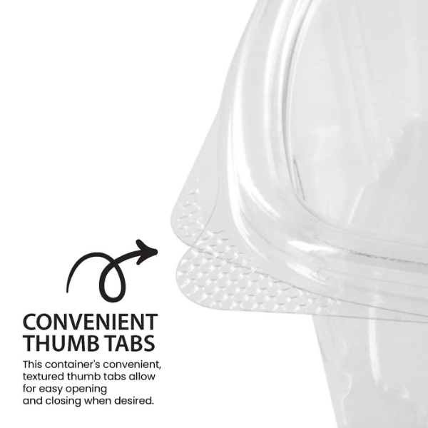 08oz Clear Hinged Container