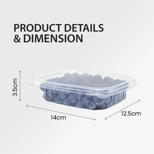 08oz Clear Hinged Container