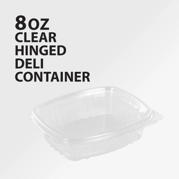08oz Clear Hinged Container
